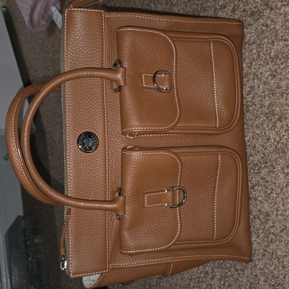 Dooney & Bourke Double Pocket Tote, Brown Leather